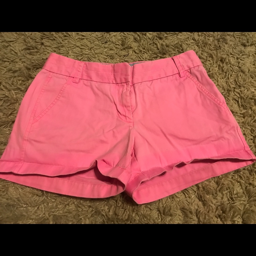Pink Jcrew chino shorts